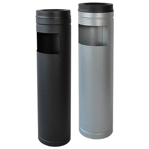 Cestino Gettacarte Con Posacenere Bar Pub Attività Commerciali Esterni - Nero - Foto 1