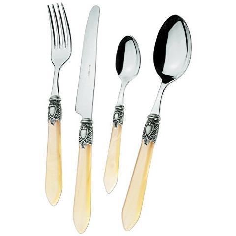 Posate Oxford , Set 24 Pz. - Avorio Argento - Foto 1