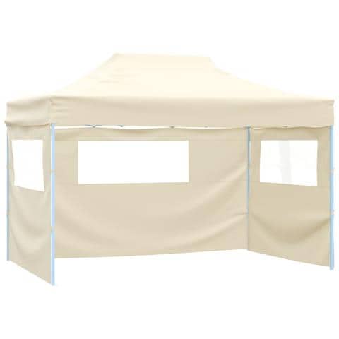 Tenda Pieghevole con 3 Pareti 3x4,5 m Crema - Foto 1