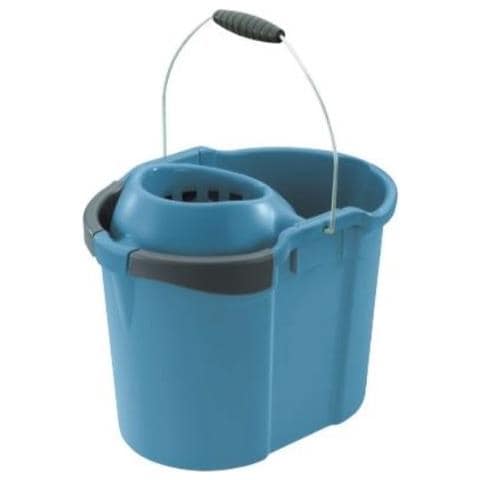 Secchio Strizza Mop Aurora Capacità 16 L Colore Blu Ardesia - Foto 1