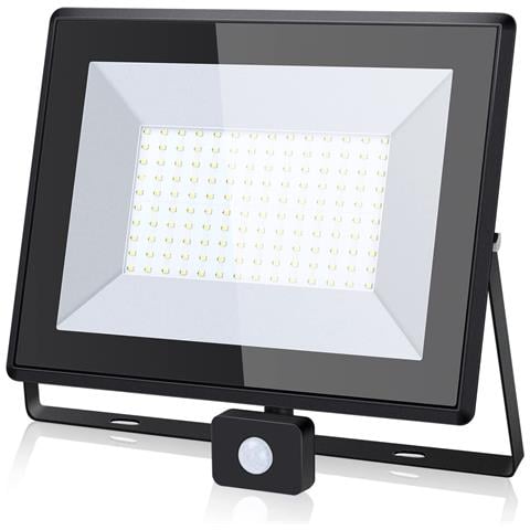 Faro Faretto Led 100w Con Sensore Di Movimento 6500k Ip65 Luce Fredda - Foto 2