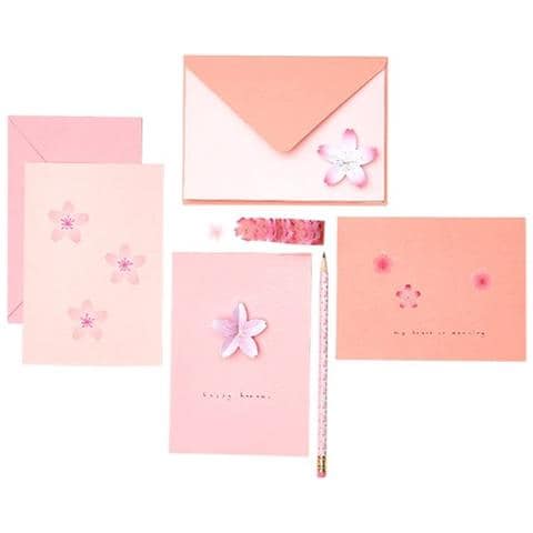 12 Carte E Buste Rosa Sakura - Foto 1