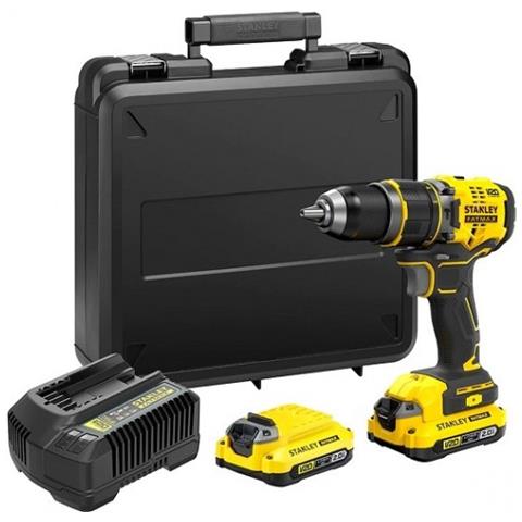 Trapano Avvitatore A Percussione Stanley 2 Batterie 18v-2ah V20 - Foto 1