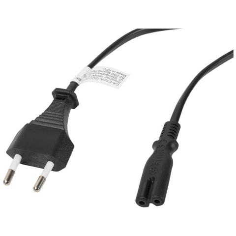 CA-C7CA-10CC-0030-BK cavo di alimentazione Nero 3 m Accoppiatore C7 CEE7/16 - Foto 1