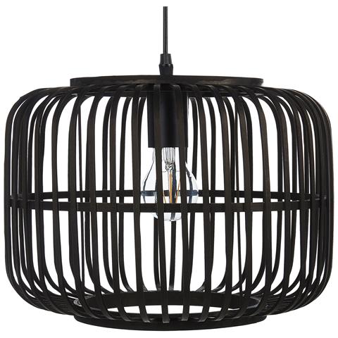 Lampadario Macheke Legno Di Bambù Nero - Foto 2