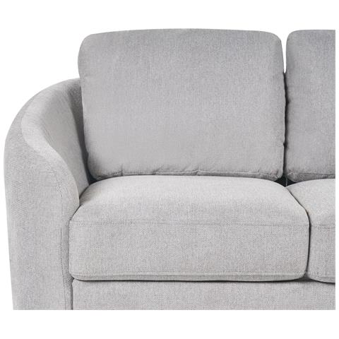 Divano 2 Posti Trosa Tessuto Grigio Chiaro - Foto 2