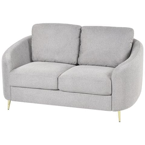 Divano 2 Posti Trosa Tessuto Grigio Chiaro - Foto 6