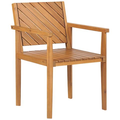 Set Da Pranzo 4 Posti Legno Di Acacia Chiaro Baratti - Foto 8