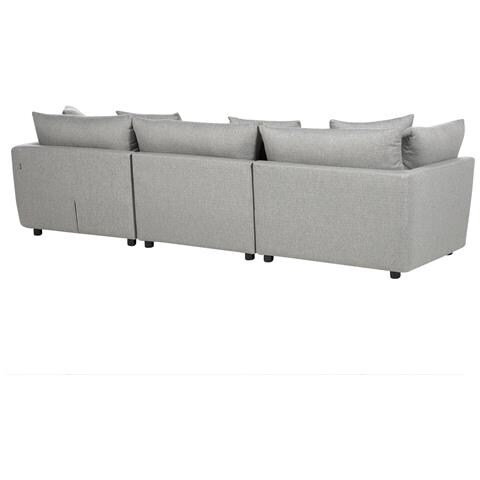 Divano 3 Posti Sigtuna Tessuto Grigio Chiaro - Foto 8