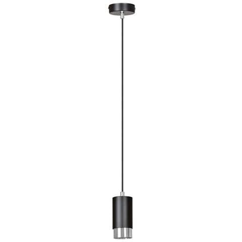 Lampada A Sospensione Fumiko - Nero, Cromo - Acciaio Verniciato A Polvere - 8x100x8 Cm - Foto 1