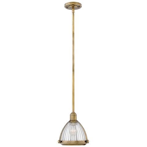 Sospensione Contemporanea Elroy Acciaio Ottone Antico Vetro 1 Luce E27 - Foto 1