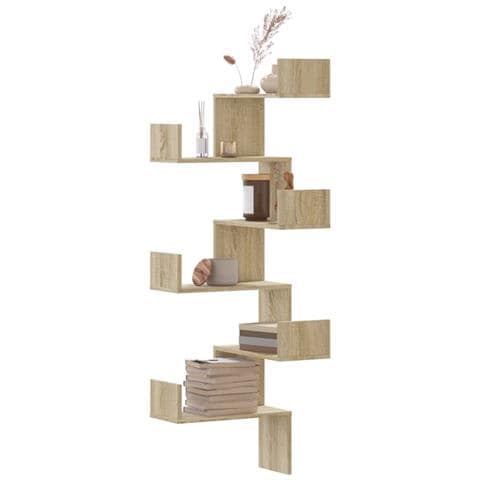 Scaffale Angolare A Muro Sonoma 45x45x147 Cm Legno Multistrato - Foto 1