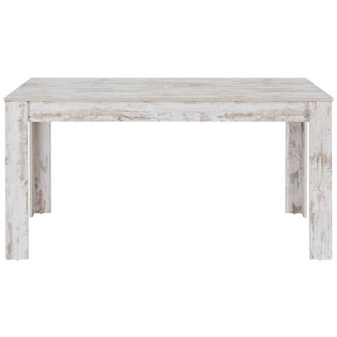 Lynn Tavolo Da Pranzo In Mdf Bianco Antico - Foto 2