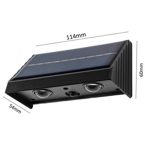 Applique Led Luce Calda 3 Watt Pannello Solare 5v Lampada Da Parete Esterno Ip65 - Foto 6