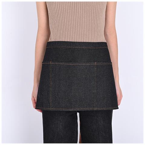 Grembiule In Denim A Mezza Vita Black - Foto 2
