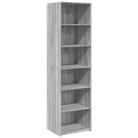 Credenza Grigio Sonoma 50x41x185 In Legno Multistrato - Foto 2