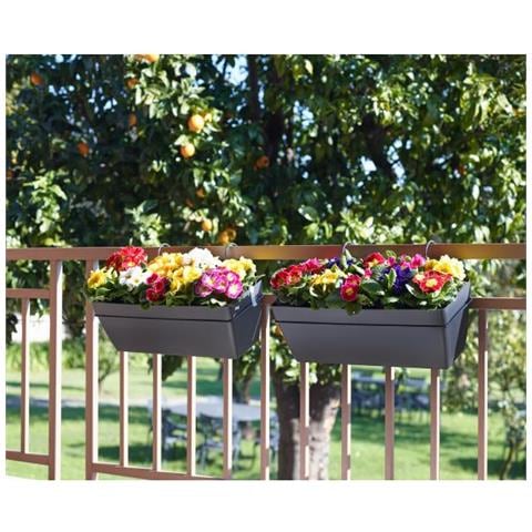Fioriera - Plastica - Verde Cenere - Rettangolare - L49,9 X P20 X H18,1cm - - Foto 2
