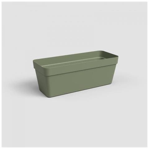Fioriera - Plastica - Verde Cenere - Rettangolare - L49,9 X P20 X H18,1cm - - Foto 1