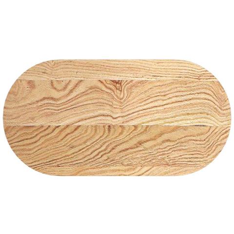 Piano Per Tavolo 80x40x2 Cm In Rovere Massello Ovale - Foto 2