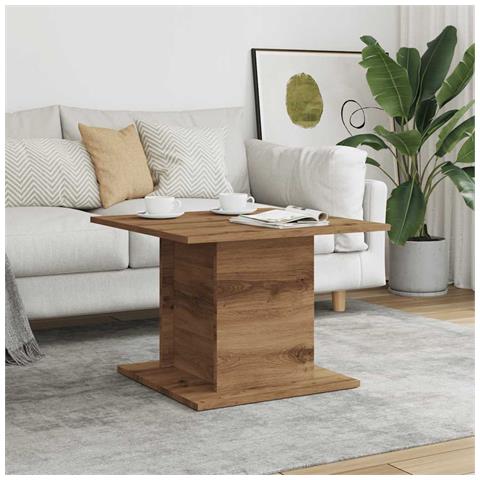 Tavolino Salotto Rovere Artigianale 55,5x55,5x40 Cm Truciolato - Foto 3