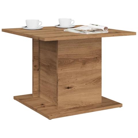 Tavolino Salotto Rovere Artigianale 55,5x55,5x40 Cm Truciolato - Foto 1