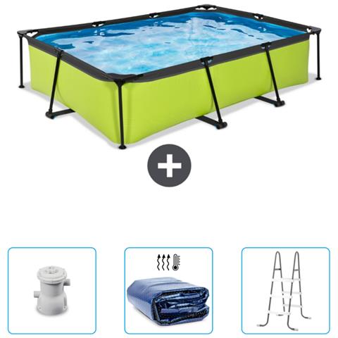 Piscina Fuori Terra - Rettangolo - 300x200x65 Cm - Groen - Include Accessori Coordinati Cb83 - Foto 1