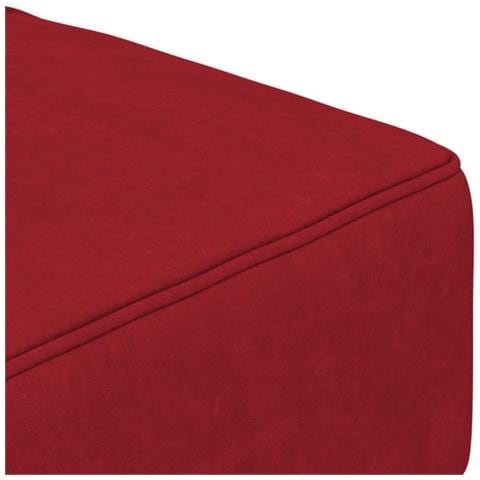 Divano Letto a 2 Posti con 2 Cuscini Rosso Vino in Velluto - Foto 9