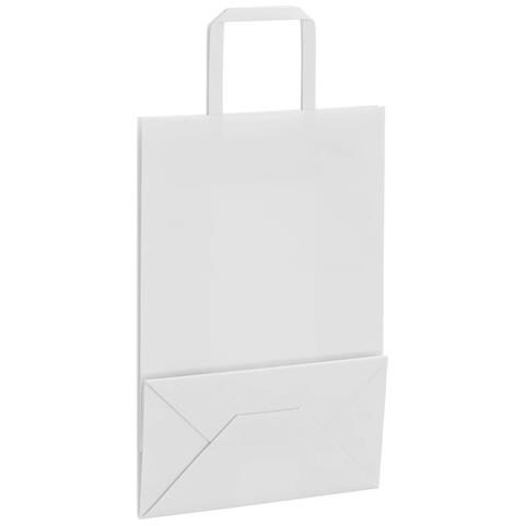 Sacchetti di Carta 250 pz con Manici Bianchi 21x11x31 cm - Foto 9