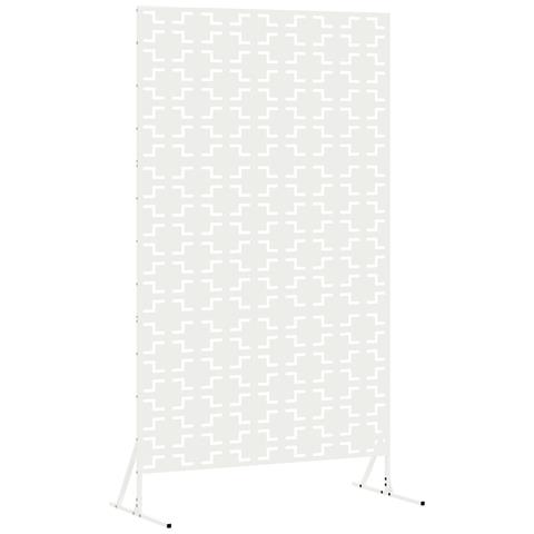 Pannello Per Recinzione Metallico Bianco Metallo Grande - Foto 1