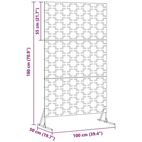 Pannello Per Recinzione Metallico Bianco Metallo Grande - Foto 7
