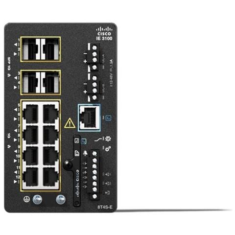 Catalyst IE3100 Rugged Series - Network Essentials - switch - gestito - 8 x 10/100/1000 + 4 x Gigabit SFP (uplink) - montabile su rail DIN - Foto 1