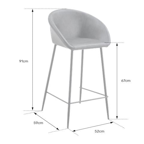 Set Di 2 Sgabelli Da Bar Achille In Similpelle Cognac - Foto 2