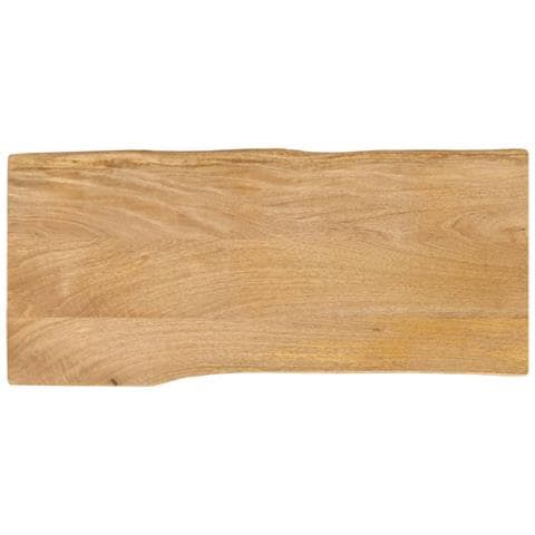 Piano per Tavolo 80x40x3,8cm Bordi Vivi in Legno Massello Mango - Foto 1