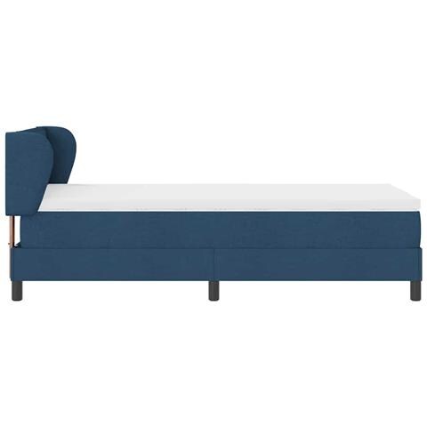 Letto box spring con materasso Blu 90 x 190 cm Tessuto - Foto 9