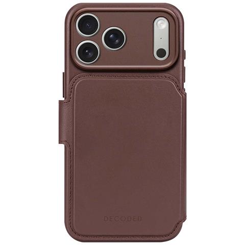 Custodia A Libro Per Iphone 17 Pro Max Magsafe In Pelle Con Cover Staccabile, Marrone - Foto 1