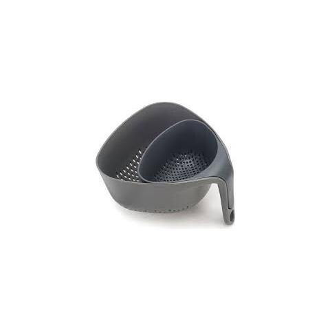 Set Di Due Colini Nest Grigio Design Impilabile Manici Verticali Ergonomici E Fori Grandi Per Drenaggio Efficiente - Foto 1