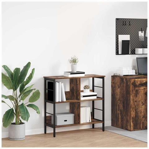 Libreria Rovere fumé 82 x 32 x 79 cm Legno multistrato - Foto 2