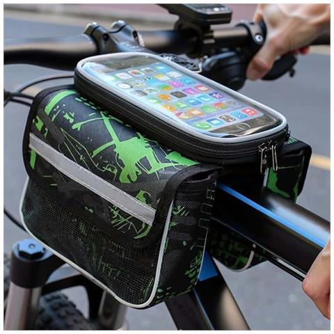 Supporto Impermeabile Per Smartphone Da Bicicletta Con Borsa Da Telaio - Foto 2