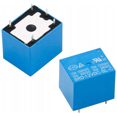 Relè Srd-12vdc-sl-c - 1 Contatto Nc /no | 12v Dc, 240vac, 30vdc, 10a | Ideale Per Progetti Elettronici, Commutazione Affidabile - Foto 1