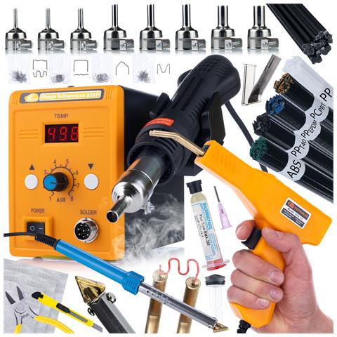 Stazione Saldante Hot-air 858d - Regolazione Temperatura 100-500°c | 700w | Set Completo Per Saldatura E Riparazione Plastica - Foto 1