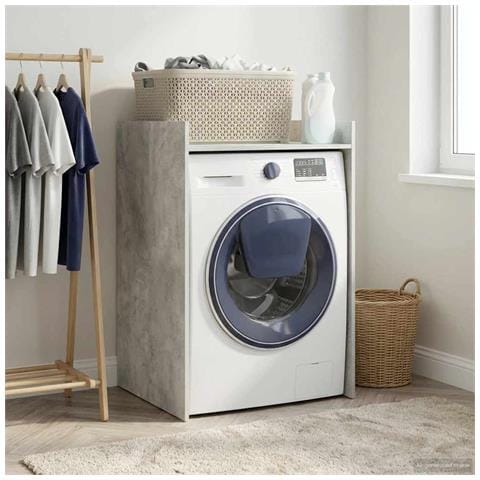Mobiletto per lavatrice Calcestruzzo 67,5 x 62 x 97 cm - Foto 2