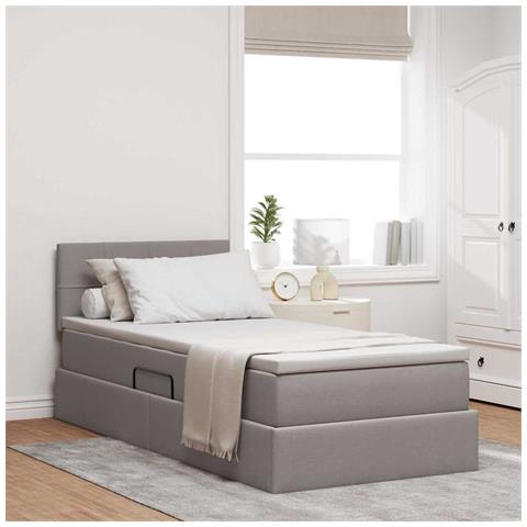Letto con contenitore e LED con led Talpa 90 x 200 cm Tessuto - Foto 2