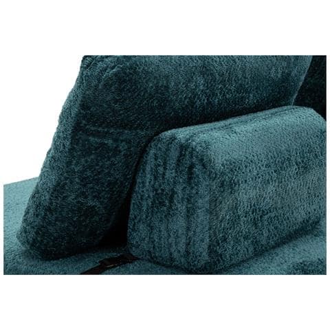 Divano Letto Faster In Poliestere Petrolio — Si Apre A 213x150 Cm - Foto 8