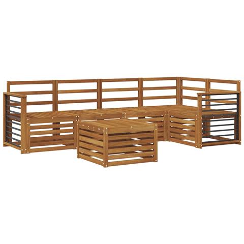 Set divani 6 pcs Naturale Legno di Acacia Massello - Foto 1