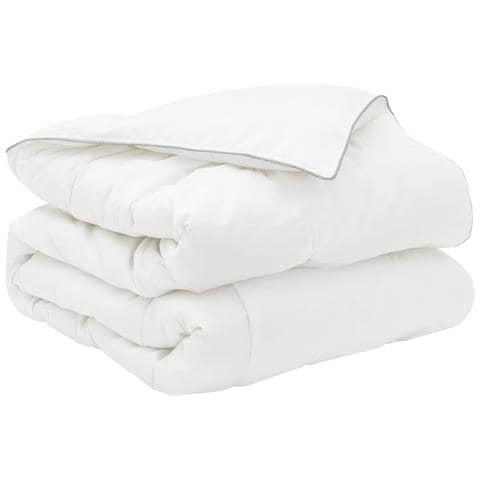 Piumino Letto Estivo Bianco 155 x 200 cm Bambù - Foto 1