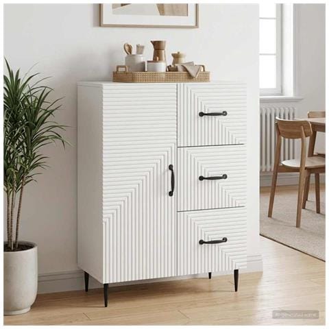 Credenza Bianco 66 x 34,5 x 89,5 cm Legno ingegnerizzato - Foto 2