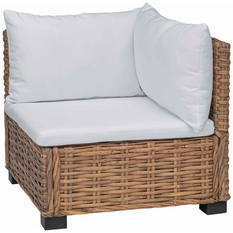 Divano Angolare con Cuscini GENDT Rattan naturale Naturale - Foto 1