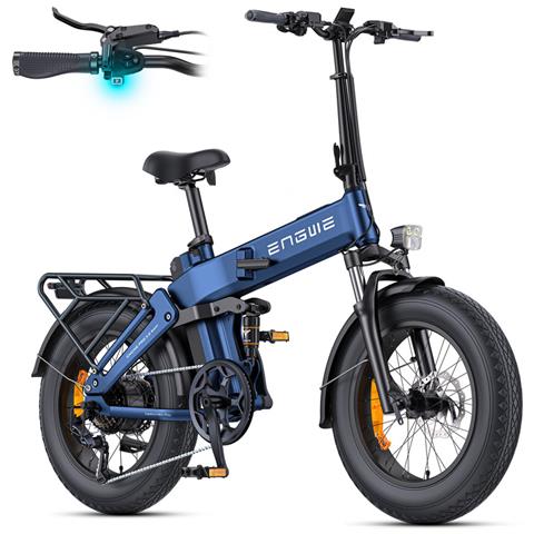 Engine Pro 3.0 Boost Bici Elettrica Pieghevole Fat Bike 20 pollici, Sospensione Completa, Sensore di Coppia, Ricarica Rapida 2h, OTA, IPX5, Blu - Foto 1