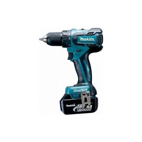 DDF459RTJ Nero, Blu Trapano con impugnatura a pistola Ioni di Litio 5Ah 1700g trapano senza fili - Foto 1