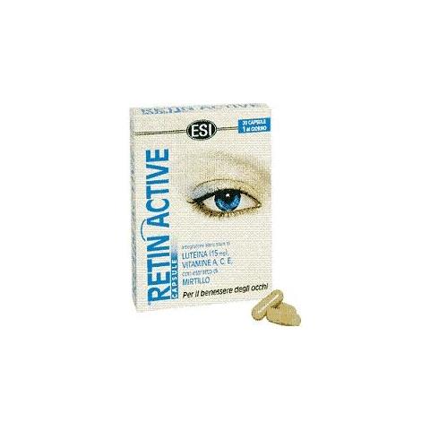 Retin active 20 capsule con mirtillo luteina vitamina a c e benessere occhi - Foto 2